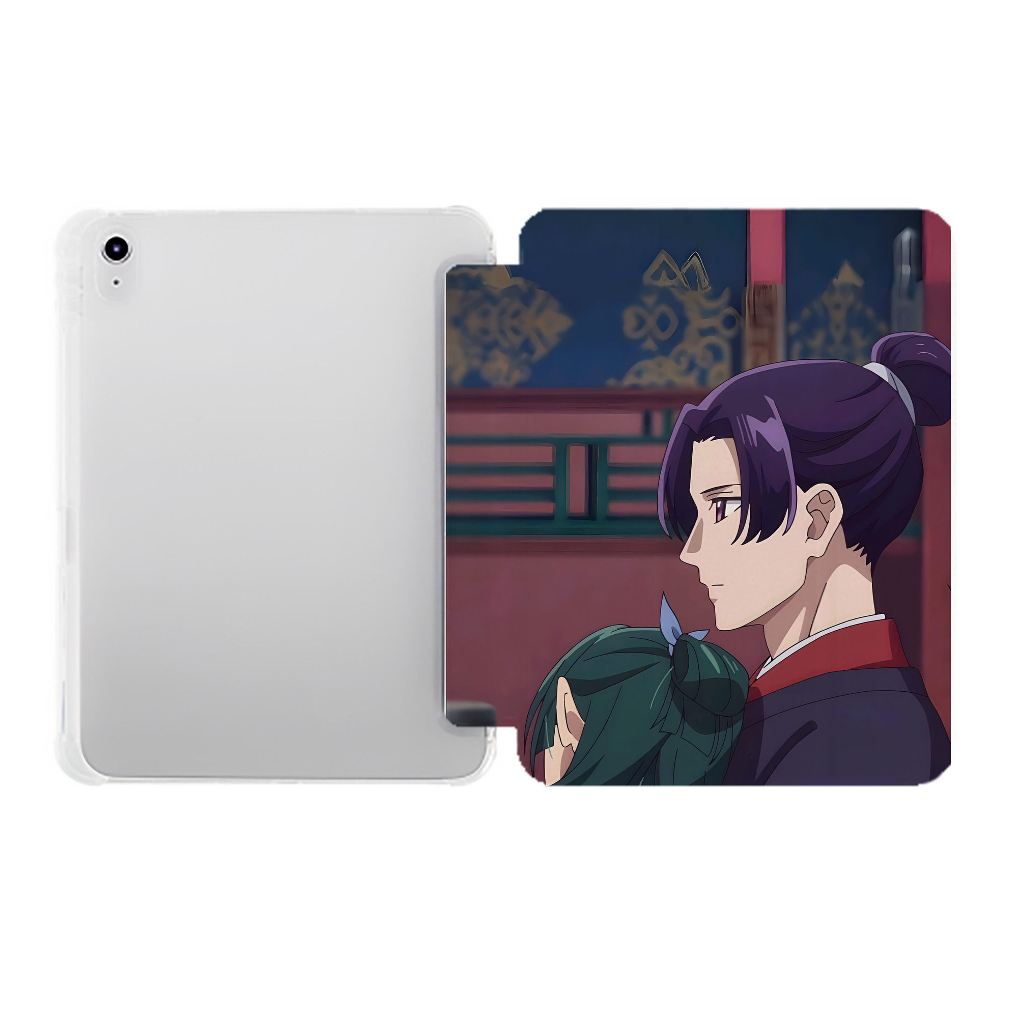 （画像用） 薬屋のひとりごと The Apothecary Diaries IPad ケース ペン収納付き 三つ折りスタンド PUレザー×シリコン 対応機種9.5/10.5/10.9インチ